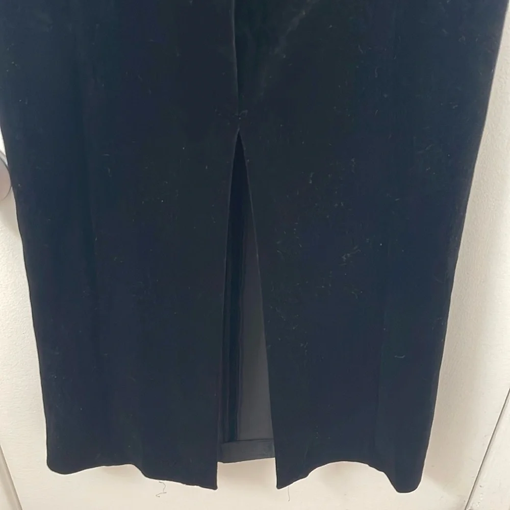 NWT ZARA STUNNING LIMITED EDITION Black Velvet Strapless Midi Dress - Women’s XS - Picture 9 of 11